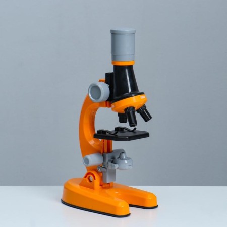 Microscope "Young Botanik" Frendering to x1200, orange, backlight-2