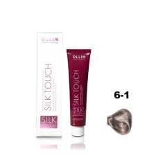 Краситель для волос Ollin Professional Silk Touch, безаммиачный, тон 6/1 темно-русый пепельный