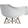 Plastic stool Ron Massive Buk/Metal/Plastic, Natural/White 62x64x81.5 cm