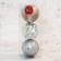 Set of balls plastic D-10 cm, 3 pcs "Berte circles" silver-gold