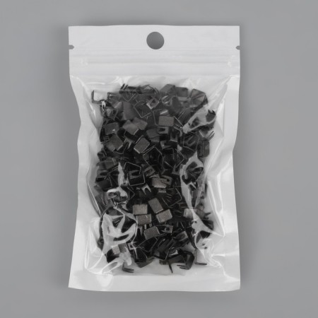 Lower limiter for lightning, metal, No. 5, 500 ± 20 pcs, black nickel color-2