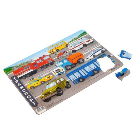 Puzzle in the frame "Transport", 42 parts-1