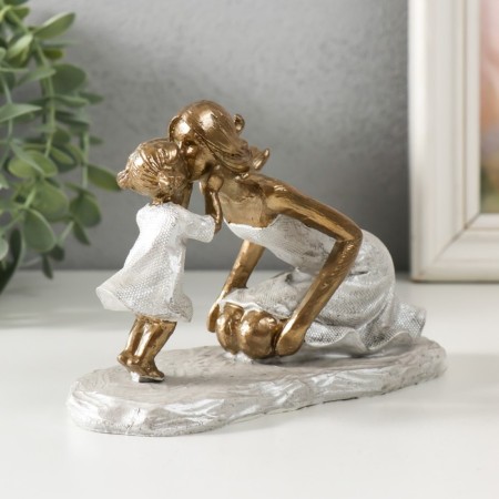Souvenir Polystone "Mom and daughter - Tenderness" 15.5x6.5x10 cm-1
