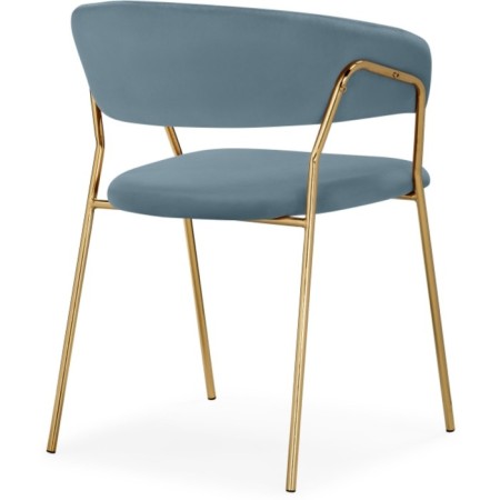 CHARTAL SHAMELIA 1 Metal/velor, Golden/Blue 60x52x79 cm-3