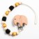 Holder for the nipple - dummy "elephant", wooden