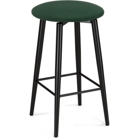 Haric gangtock stool spinning emerald, metal/velor, black/green 36x36x64 cm-1