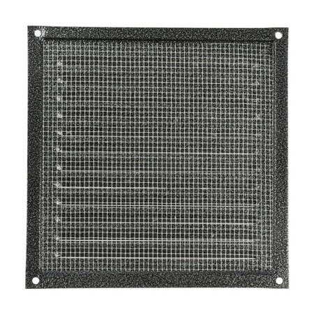 Ventilation grate Zein Lux RM1919SR, 190 x 190 mm, with a grid, metal, silver-5