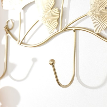Decorative metal hooks "Ginkgo leaves" 28x4x16 cm-2