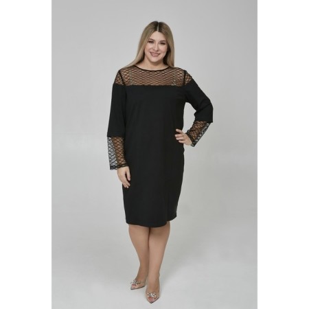 Female dress, size 64, black color-3