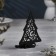 Climb "Christmas tree with stars" metal for one candle, 6.6x10x13 cm, black