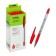Ballic Hand -shaped handle "Orbit 150", node 0.7 mm, red rod, transparent body with a rubber holder