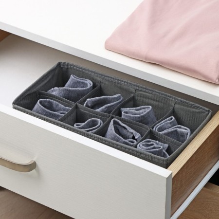 Organizer for storing linen "Smart", 8 cells, 28.5 × 13.5 × 10 cm, color gray color-6