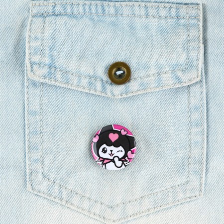 Metal icon, sunset "anime for children", d = 2.5 cm, mix-19