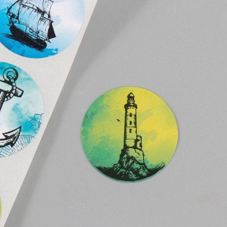 Stick Paper "Sea theme" d = 2.5 cm 252 pcs in roll-2