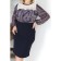 Female dress, size 52, blue, white color