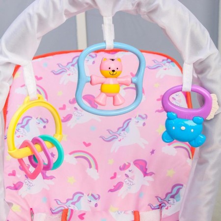 Shakelong - rocking chair for newborns "Magic Pony", game arc, toys mix-3