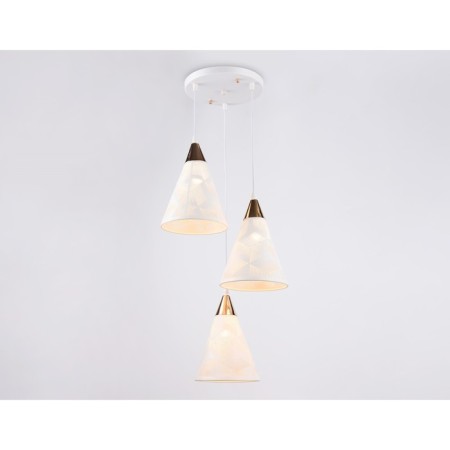 Suspended Ambrella Light, Loft, TR8433, 3HE27, white color, gold-3