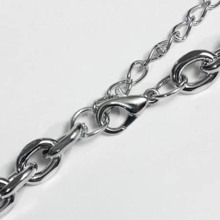 Necklace "Golden chain" braid, silver color, 45 cm-1