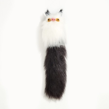 A toy for cats "cat-arc", artificial fur, housing 7 cm, white/black-4