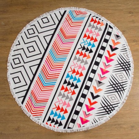 Towel beach round Ethel "Indie", D150 cm, 100%p/e, 330 g/m 2,-1
