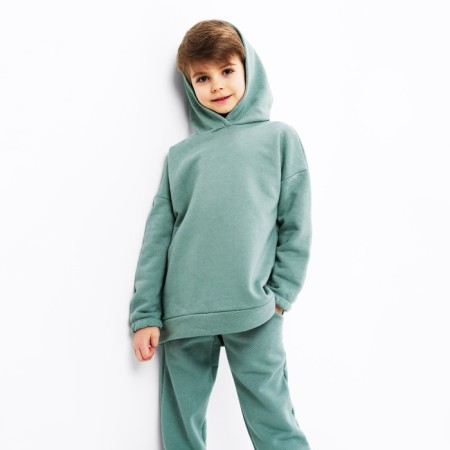 Kids (hoodies, trousers) minku color khaki, height 116 cm-7