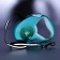 Roulette "Piggon" with a rubberized handle, 5 m, up to 25 kg, cable, turquoise-green