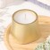 Candle "Trapezius" in the candlestick of gypsum smooth, 8x6cm, gold