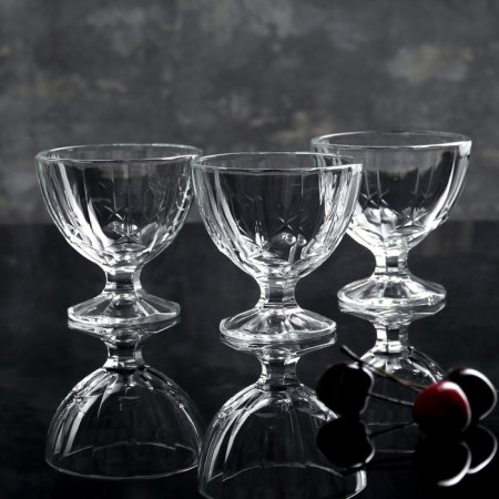 A set of glass cream cream "Maldives", 300 ml, 3 pcs