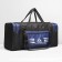 Road bag with lightning, 3 outer pockets, long belt, black/blue color
