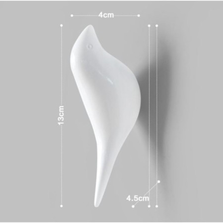 Nast-light decor "Bird" 13 x 4 cm, white-4