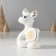 Souvenir ceramics "White snake with a bow, with a $ coin" with gold 3x7.5x9.3 cm