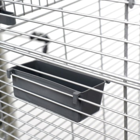 Birds Cage "Piggers" No. 105, collapsible, 3 sections, 58 x 40 x 126cm, gray-8