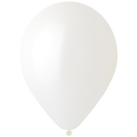 Latex ball 12 ", standard, set 50 pcs., White color