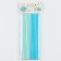 Assorted cocktail tubes, set 12 pcs., Blue color