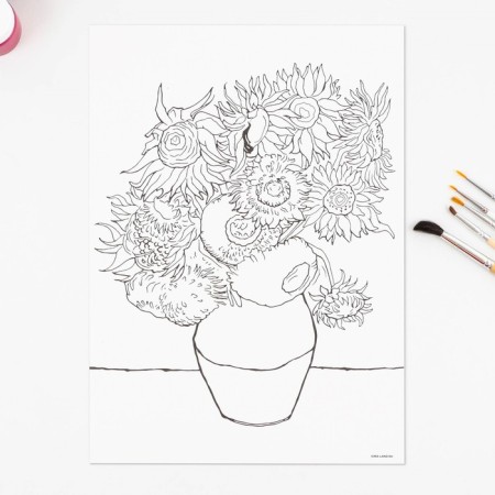 Coloring watercolor "masterpieces", a4-5