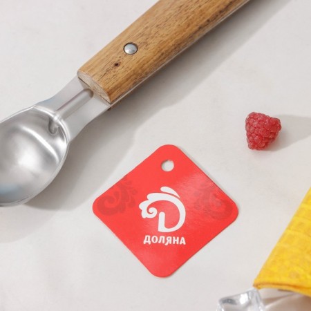 A spoon for ice cream “Lumberjack”, stainless steel, chrome color-3