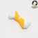 Two -layer toy (hard and soft plastic) "bone", 12 cm, yellow