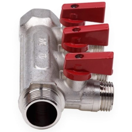 Aqualink threaded manual, 3/4 "x3/4" x1/2 ", internal/outer, 4 outputs, with balloons. Taps-7