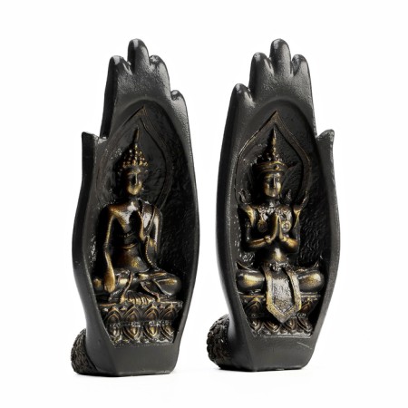 Set of figures "Buddha in the hands" Black-gold, 21cm