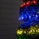 Girlynda "Horse tail" 10 threads of 2 m, silver thread, 200 LED, glow of multi, 2 modes, solar battery