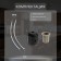 Kitchen mixer Zein Z2940, sliding spill, 2 modes, cartridge 35 mm, stainless steel, satin