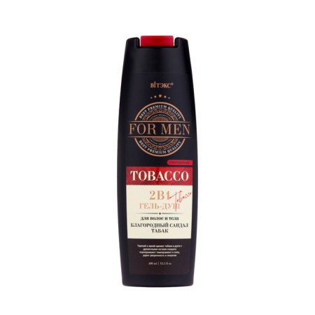 Гель-душ для волос и тела Витэкс FOR MEN Tobacco, 2в1, 400 мл