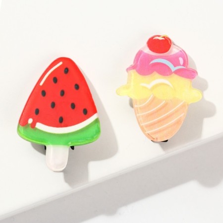 Hair clips for children "Beautiful yummy", 2 pcs, 3 x 1.5 cm-3