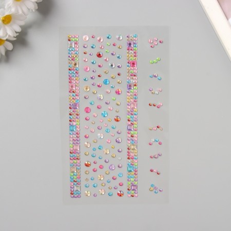 Stick plastic rhinestones "Square road" Color 22.5x11.5 cm-1
