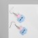 Earrings Assorted "Joy" clouds in crowns, the color of pink blue in silver