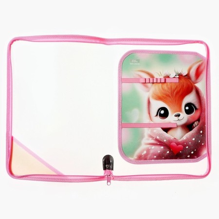 Labor folder A4, 325 x 230 x 25 mm, lightning around, folding bar, plastic, PTR-1, calligrata "deer"-3