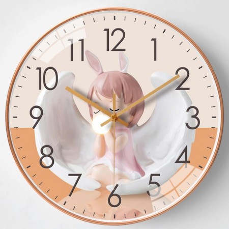 Children's wall clock "Angel", smooth move, d-30 cm