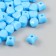 Beads for creativity plastic "Cube with flattened edges" Blue set 25-30 g d = 0.8 cm