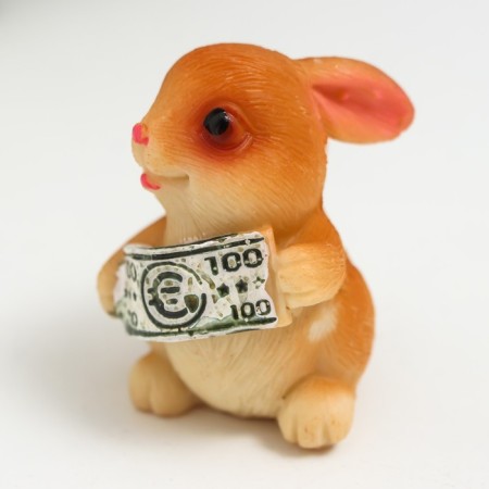 Polystone souvenir "Bunny with a bill/hill" mix 4x3x2.6 cm-3