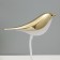 Table lamp on the clothespin "Bird" LED 3000-6000K 5W USB gold 20x7x34cm RISALUX